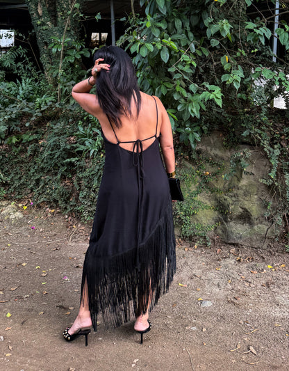 Asymmetrical Fringes Dress 🇨🇴