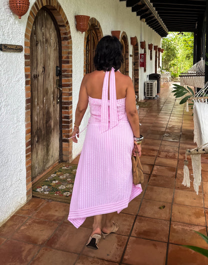 Dusty Pink Asymmetrical Skirt