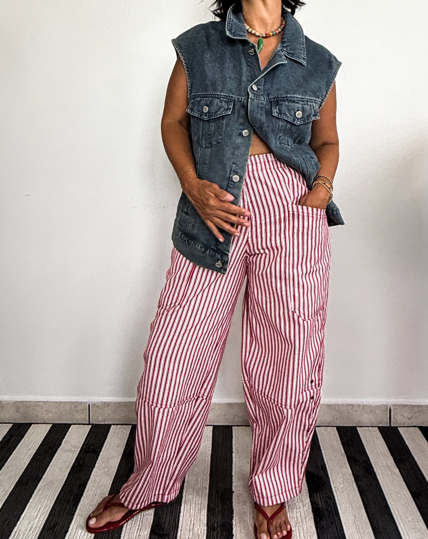 Stripes Red Pants