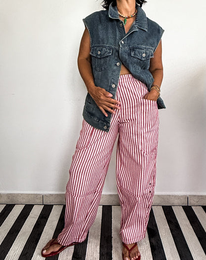 Stripes Red Pants