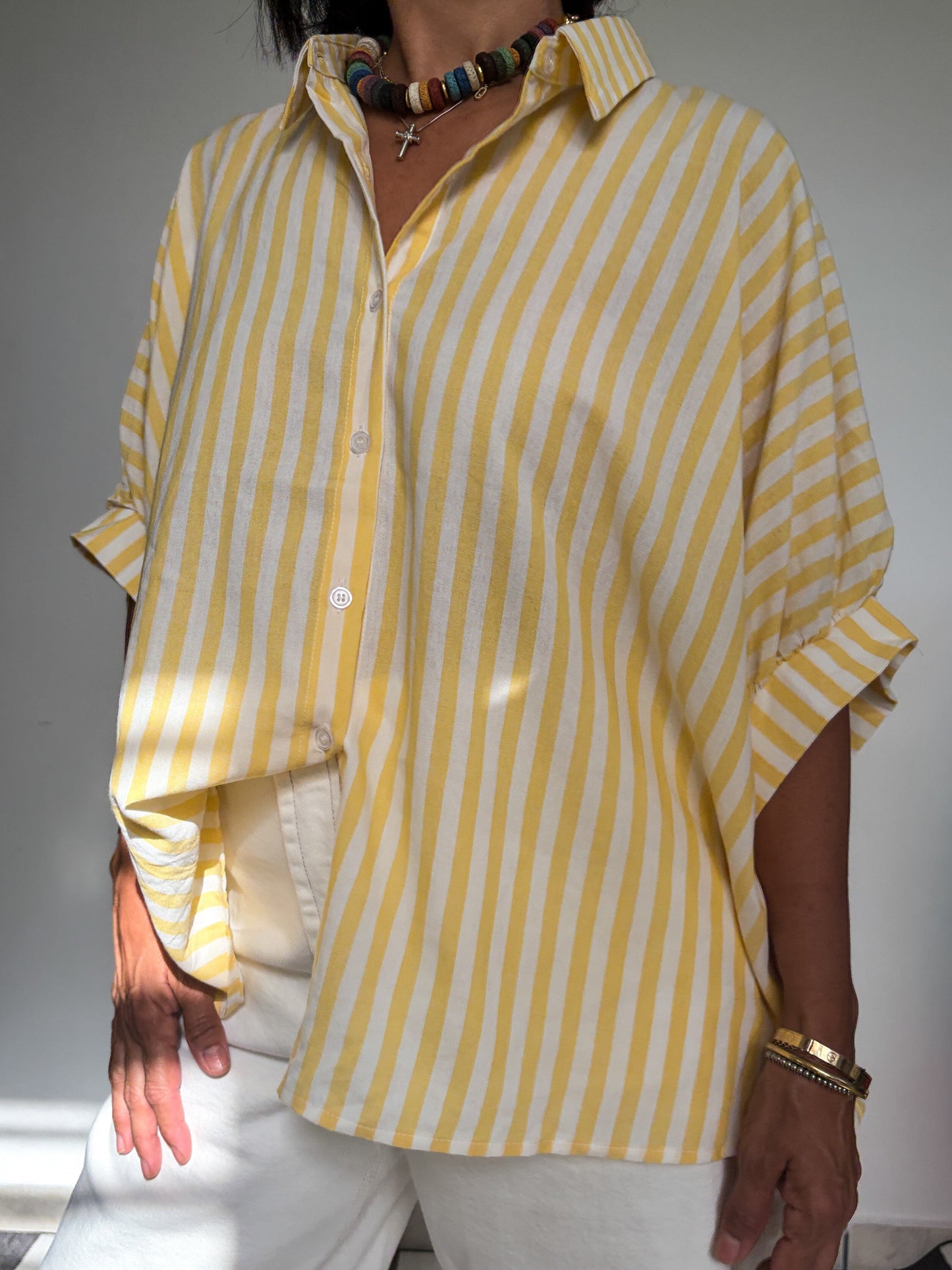 Lemon Oversized Shirt Top