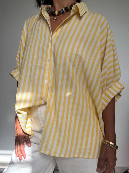 Lemon Oversized Shirt Top