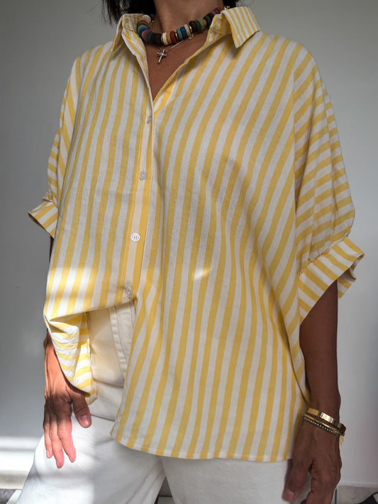 Lemon Oversized Shirt Top
