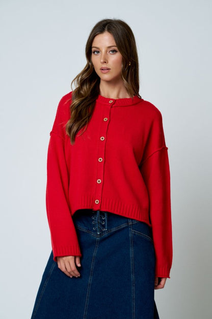 Button Down Knit Cardigan