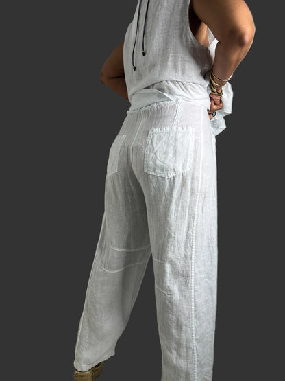 White Linen Pants