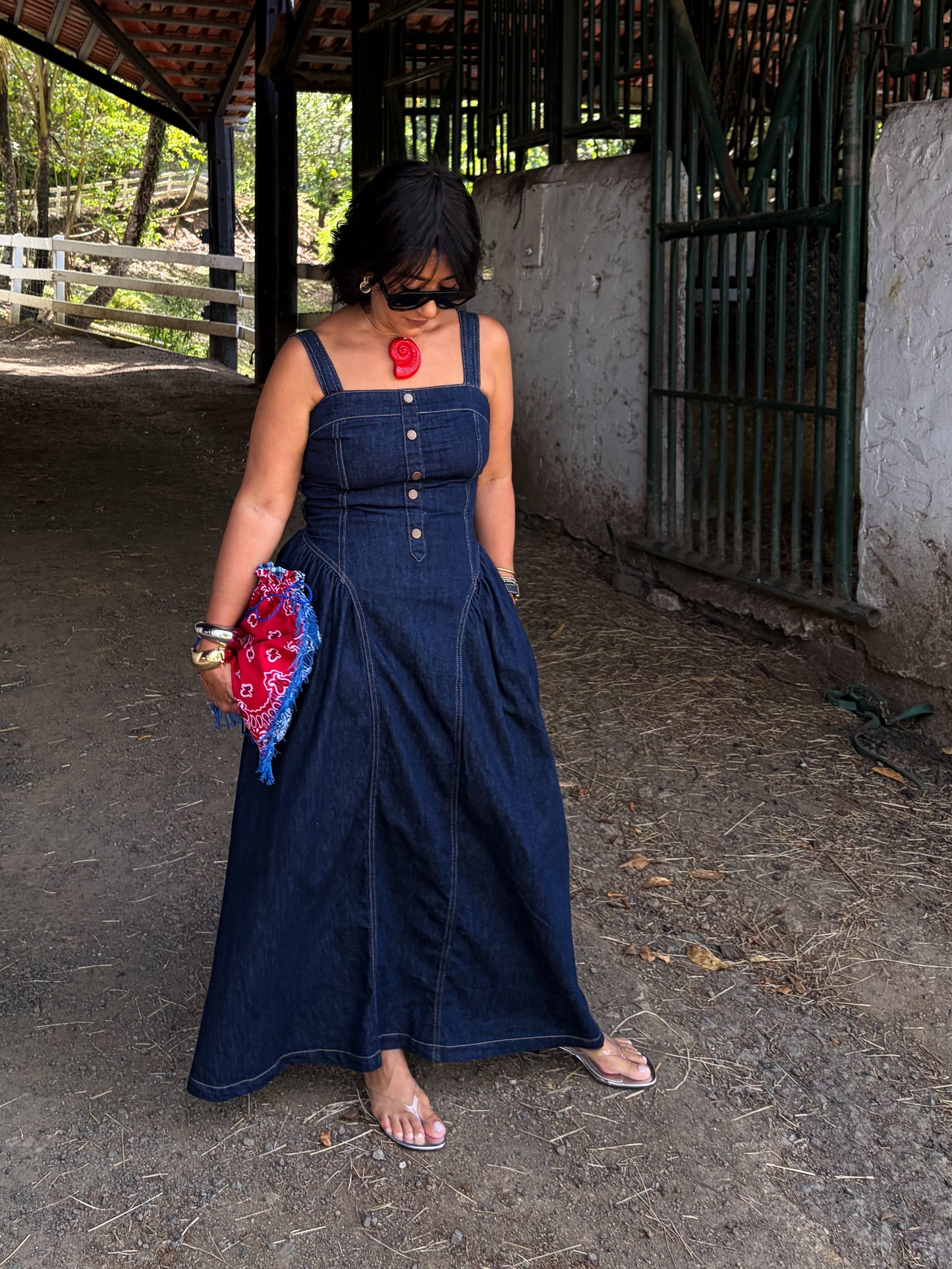 Dark Denim Maxi Dress