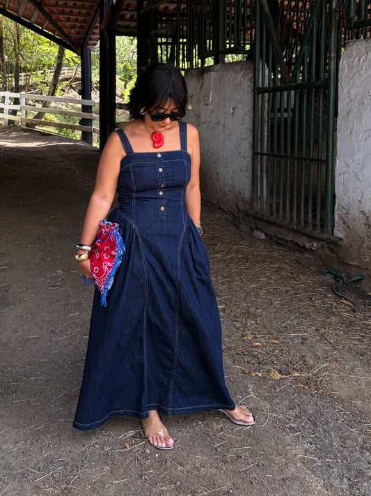 Dark Denim Maxi Dress