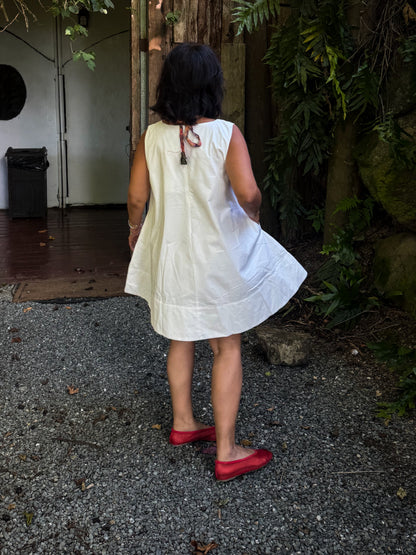 Wide Boat Neck Mini Dress