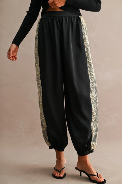 Lace Trim Pants