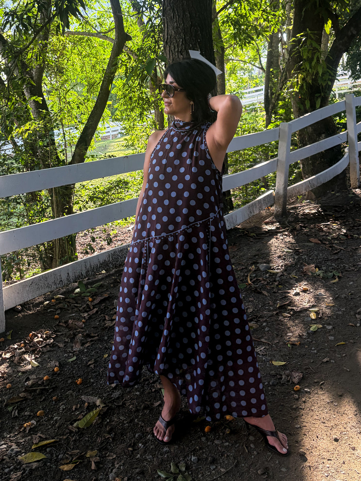 Polka Dot Asymmetrical Dress