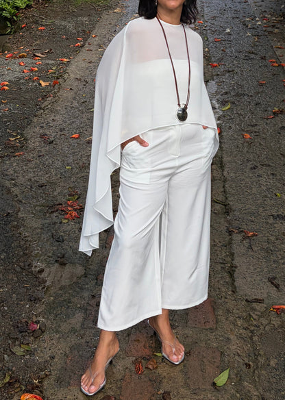 White Layer Capr Top