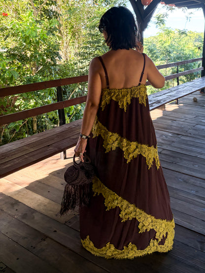 Lace Detail Maxi Dress