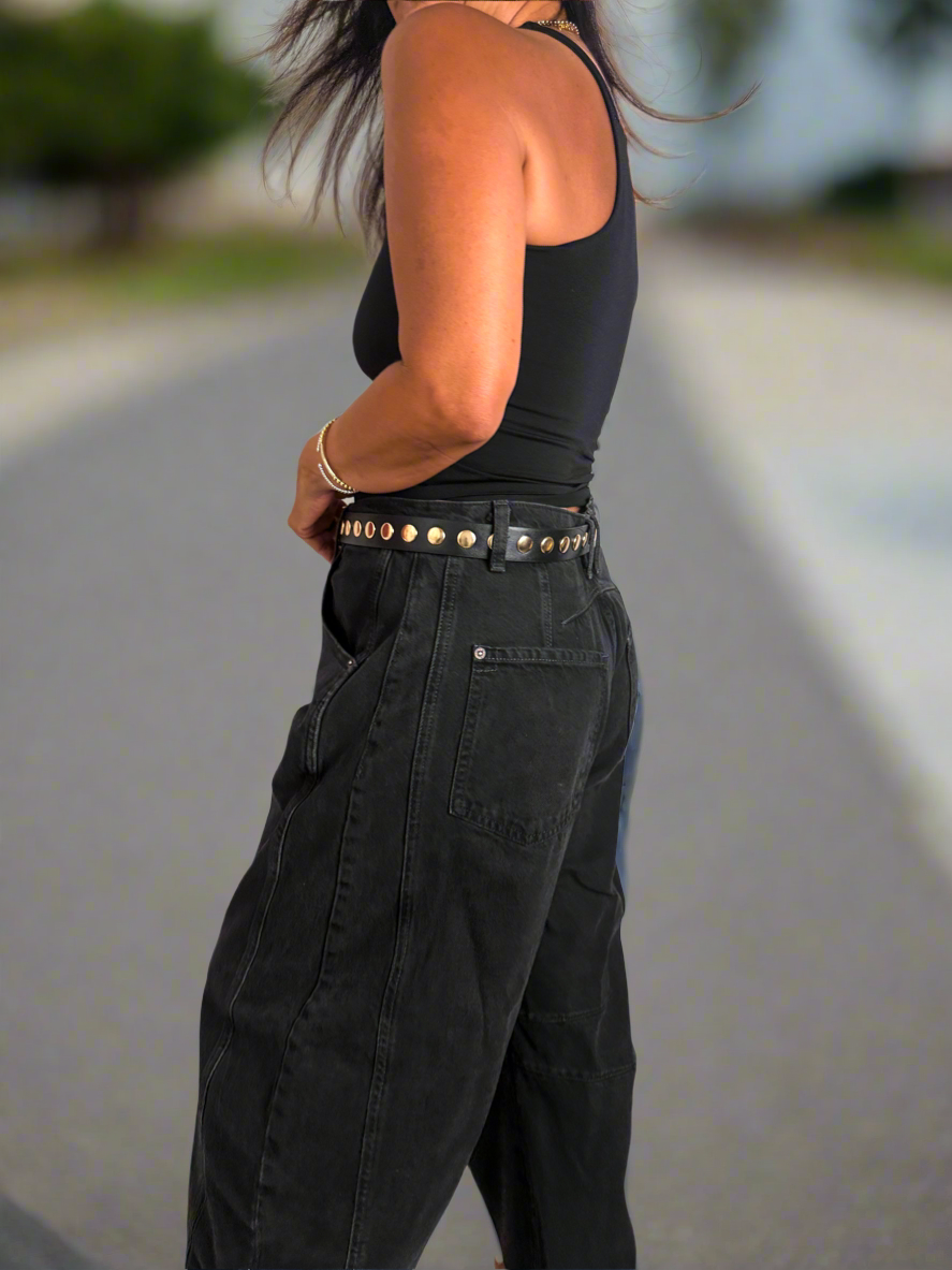 Black Barrel Jeans
