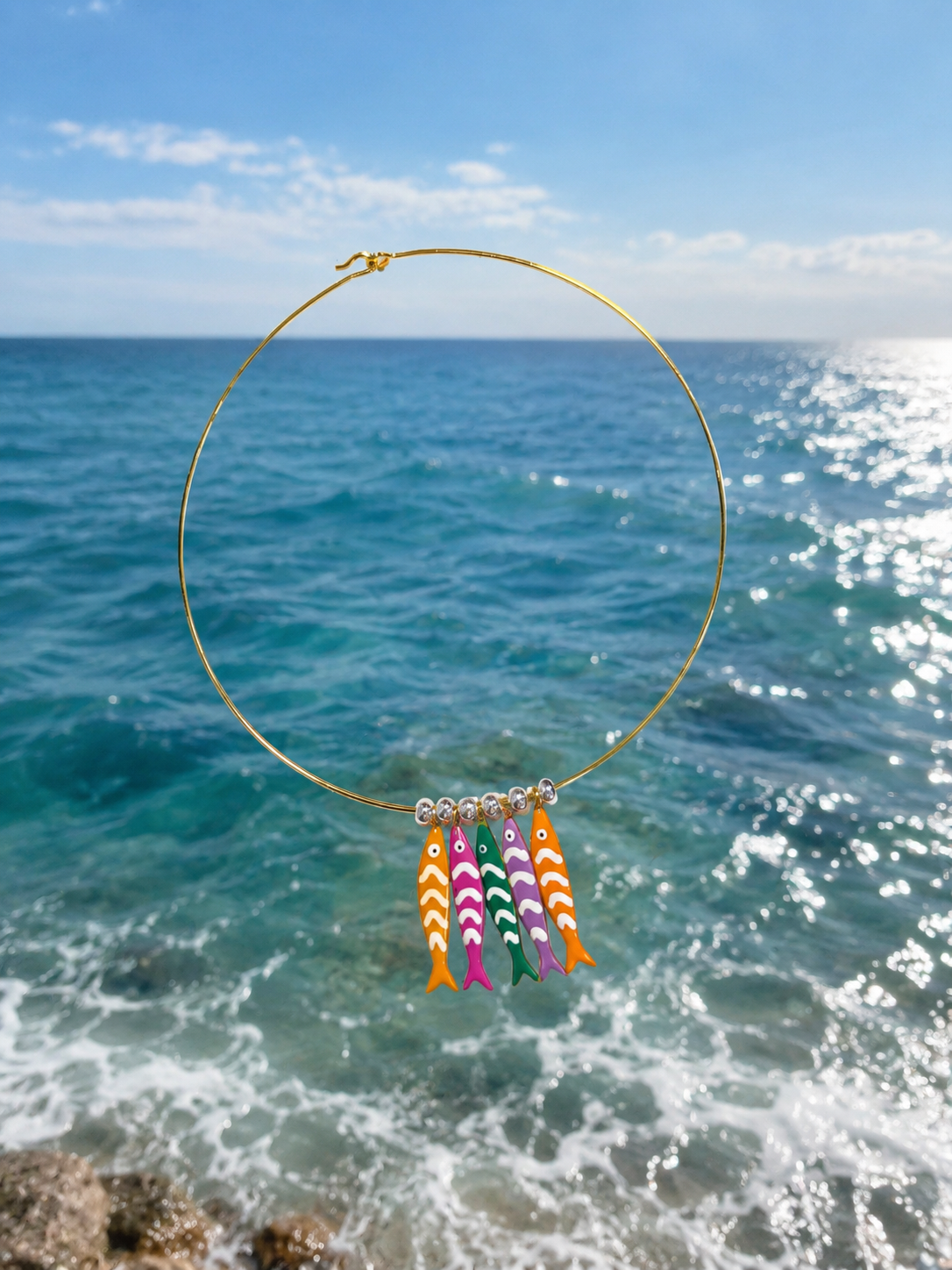 Colorful Wire-chocker Necklace