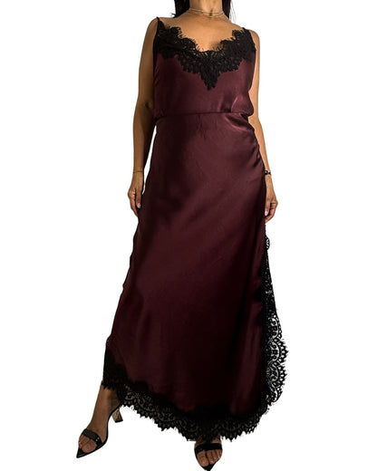 Silky skirt and top Set with Lace details 🇮🇹