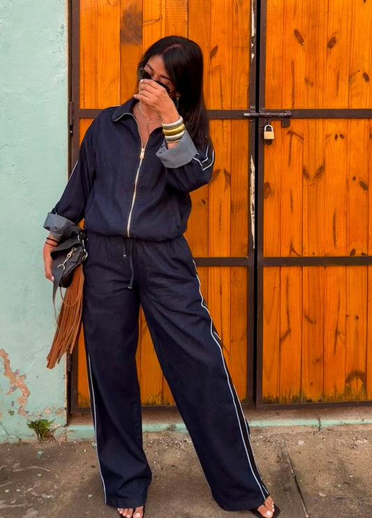 Bomber Jacket Denim Set