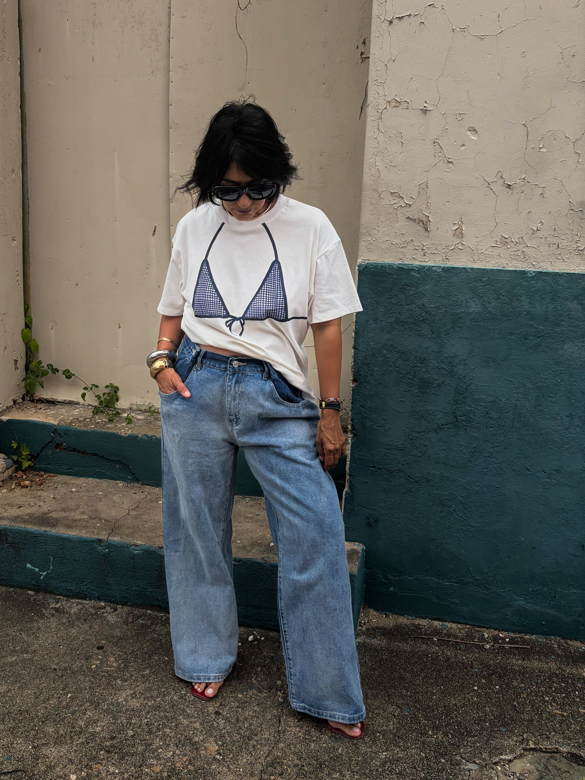Slouchy Wide Leg Jeans