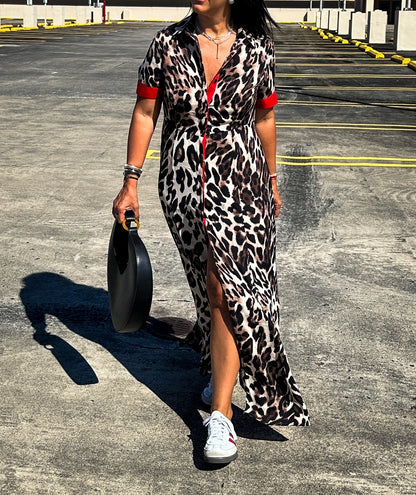 Maxi Leopard Dress