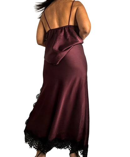 Silky skirt and top Set with Lace details 🇮🇹