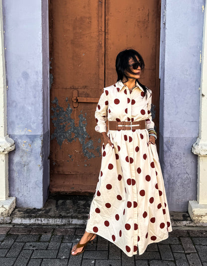 Polka Dot Button Down Dress