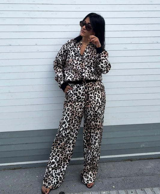 Satin Animal Print Set