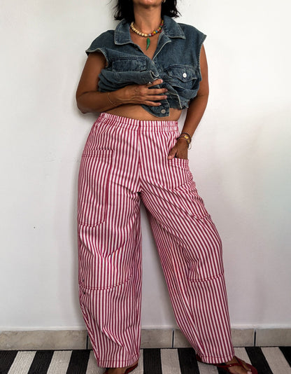 Stripes Red Pants