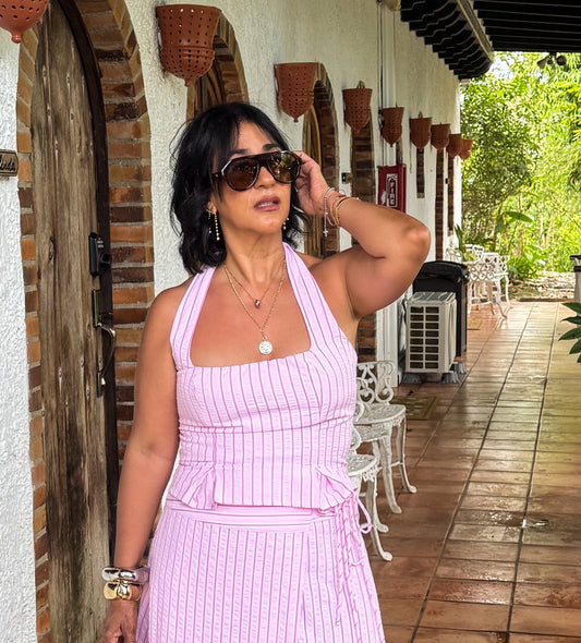 Dusty Pink Halter Top