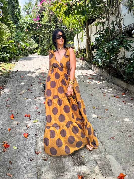 Polka Dots V Neck Dress 🇮🇹