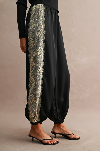 Lace Trim Pants