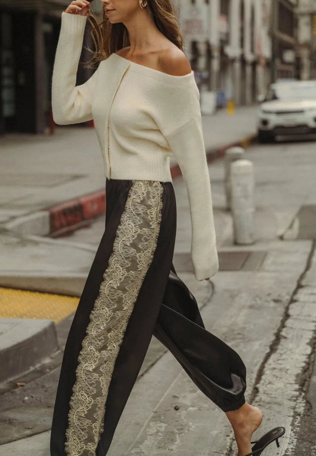 Lace Trim Pants
