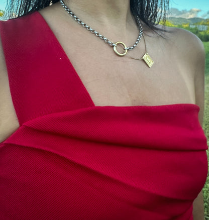 Red One Shoulder Top