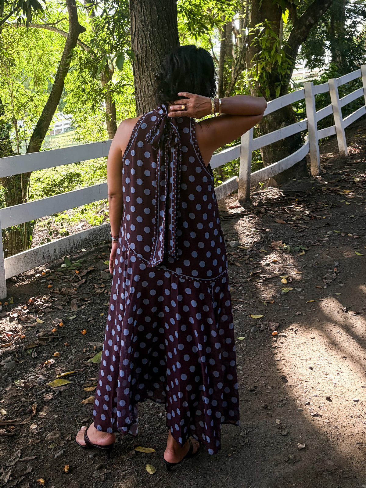 Polka Dot Asymmetrical Dress