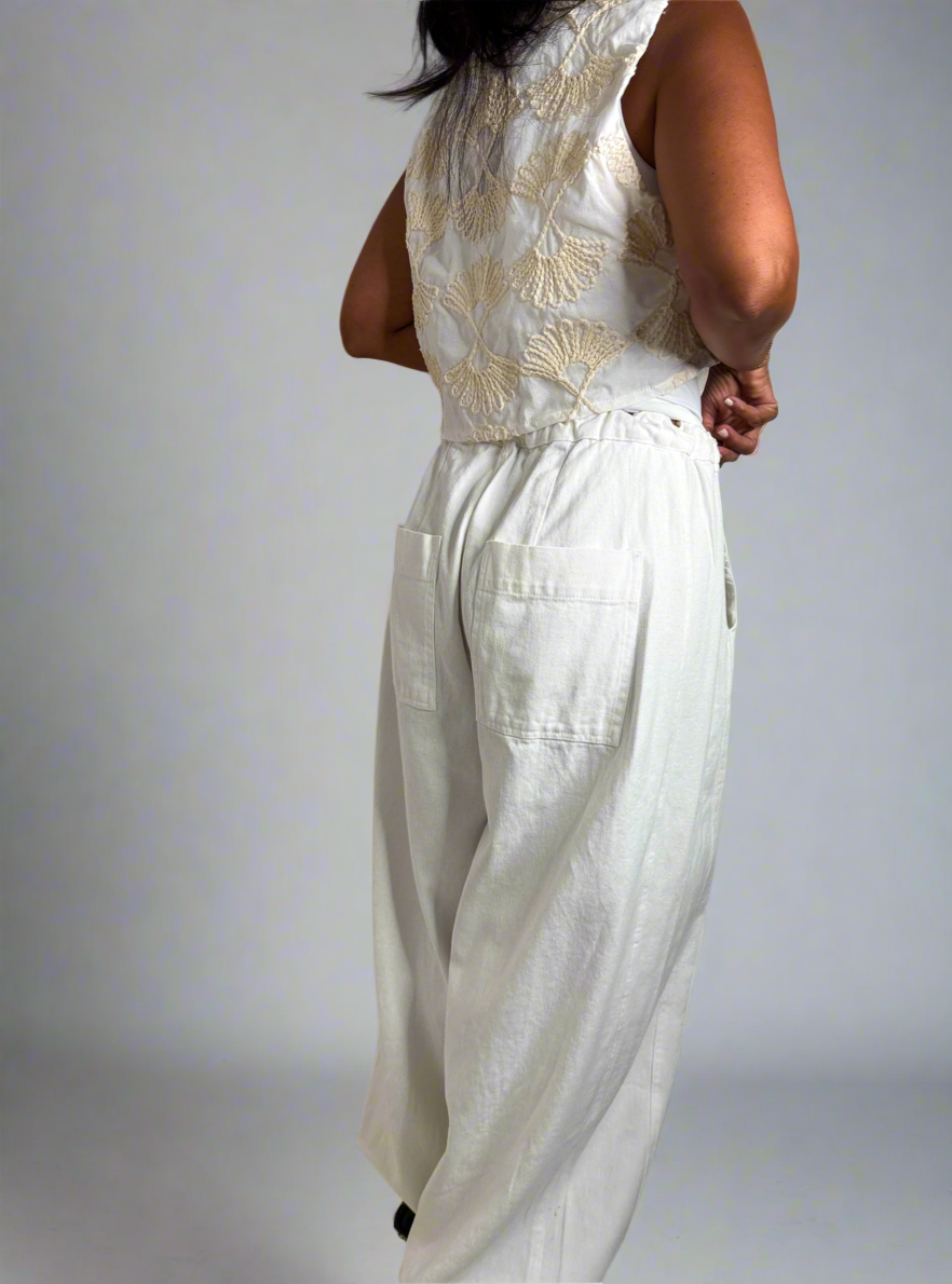 Aladdin White Denim Pants