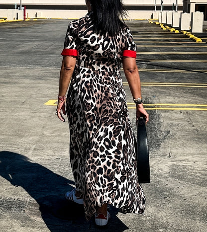 Maxi Leopard Dress