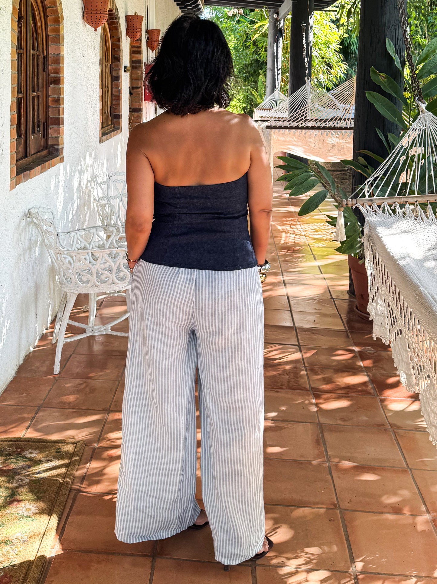 Linen Striped Pants 🇮🇹