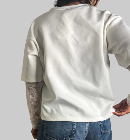Lace Sleeves Tshirt 🇮🇹