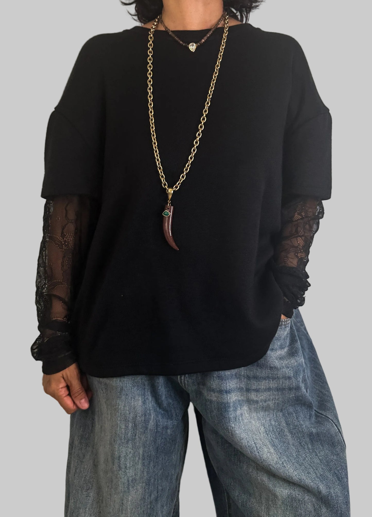 Lace Sleeves Top 🇮🇹