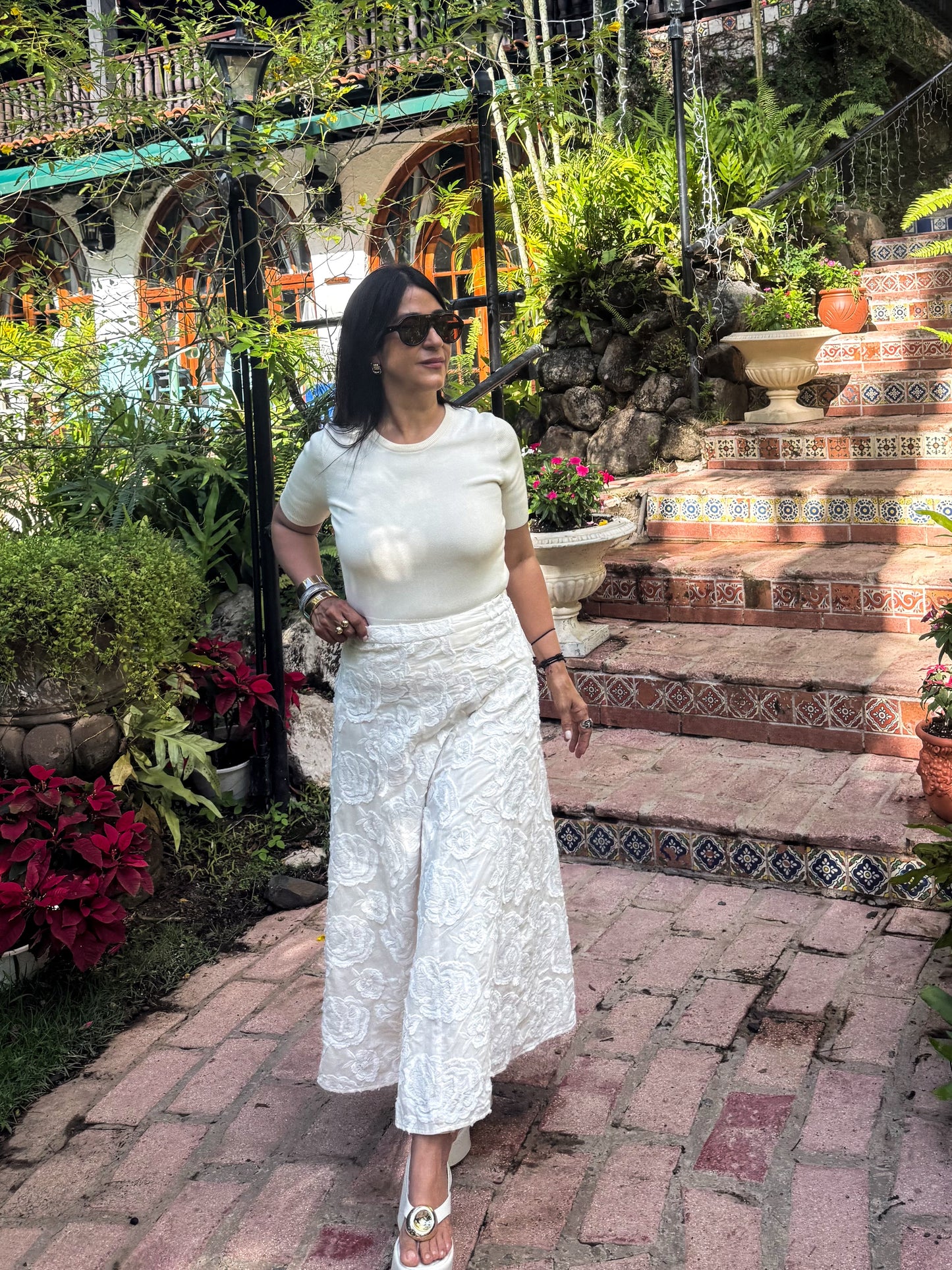 Floral Embroidered Maxi Skirt