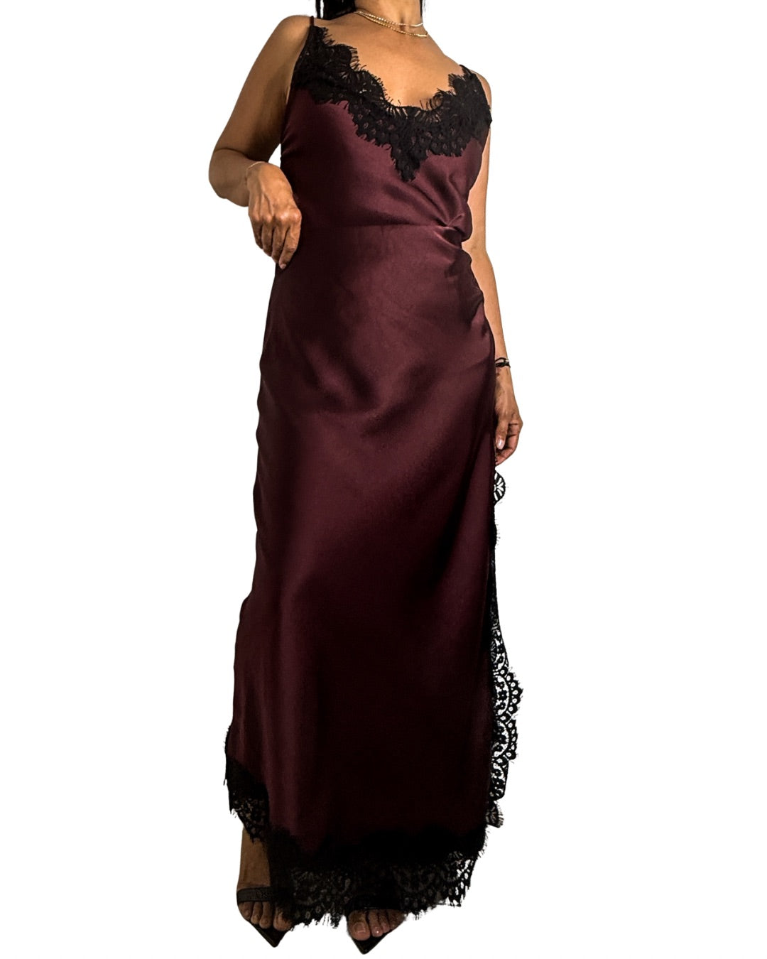 Silky skirt and top Set with Lace details 🇮🇹