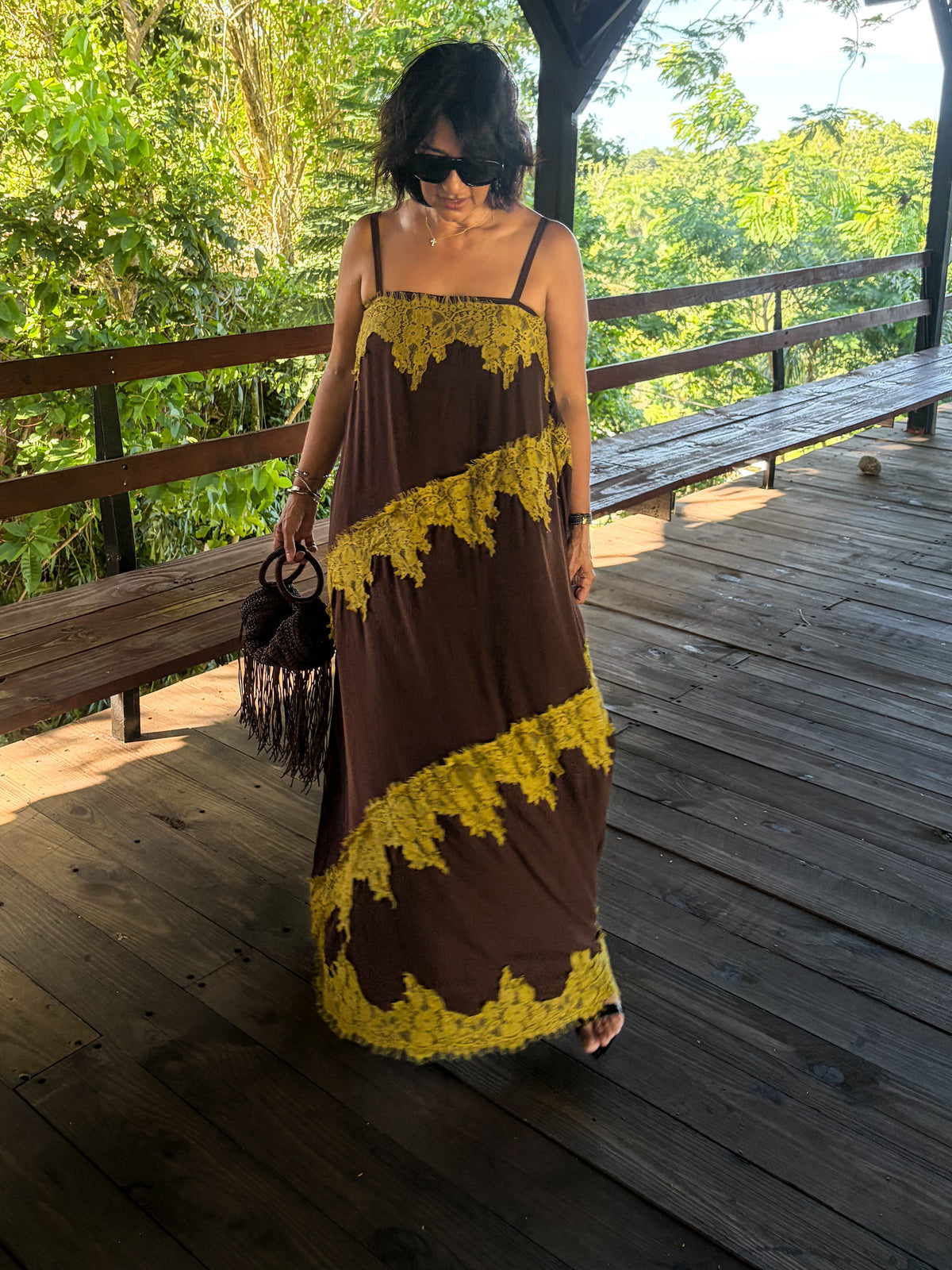 Lace Detail Maxi Dress