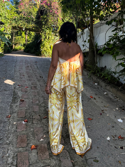 Emilio Halter Top and Matching Pants  Set