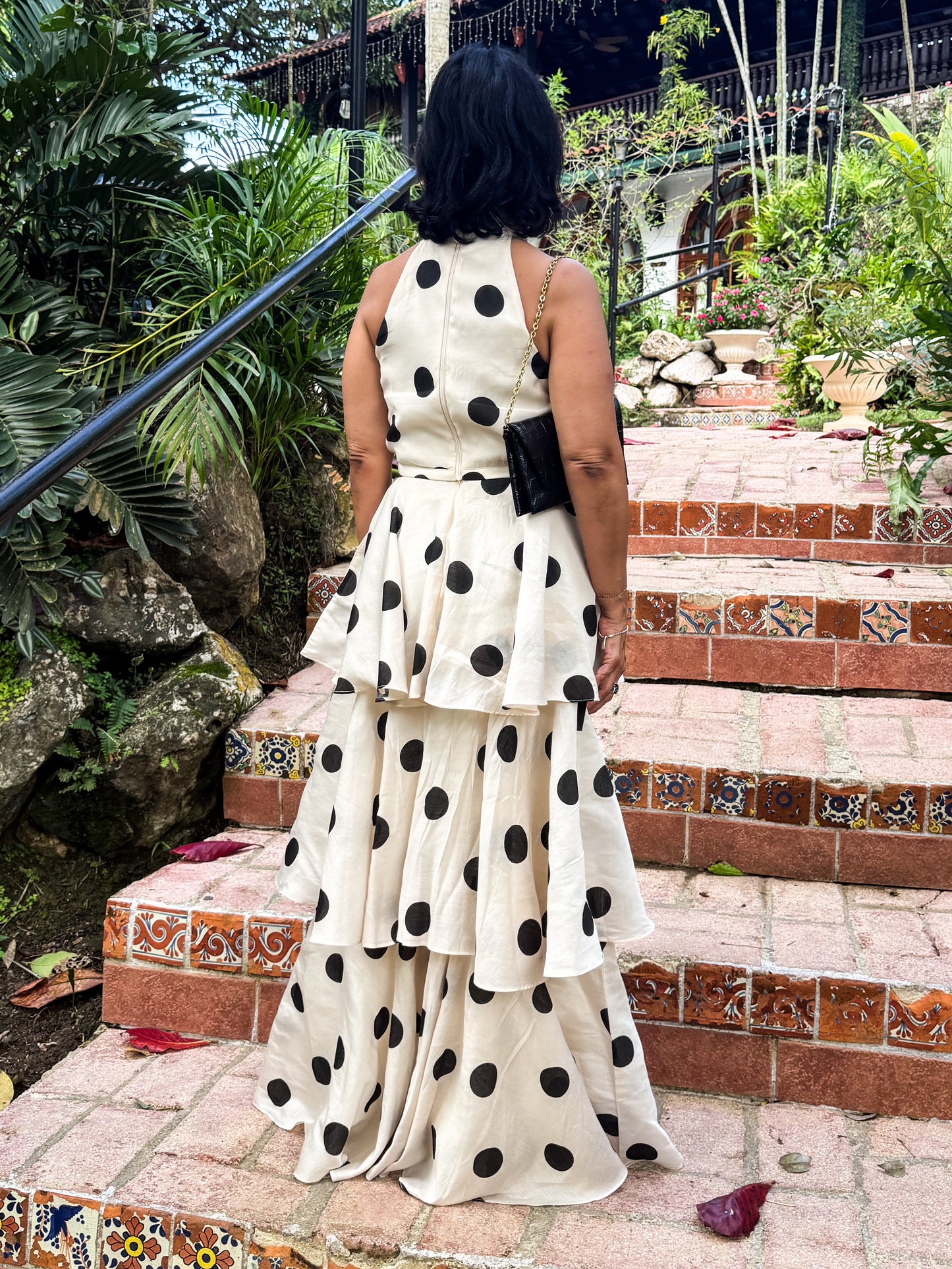 Halter Neck top and Layered maxi skirt Set