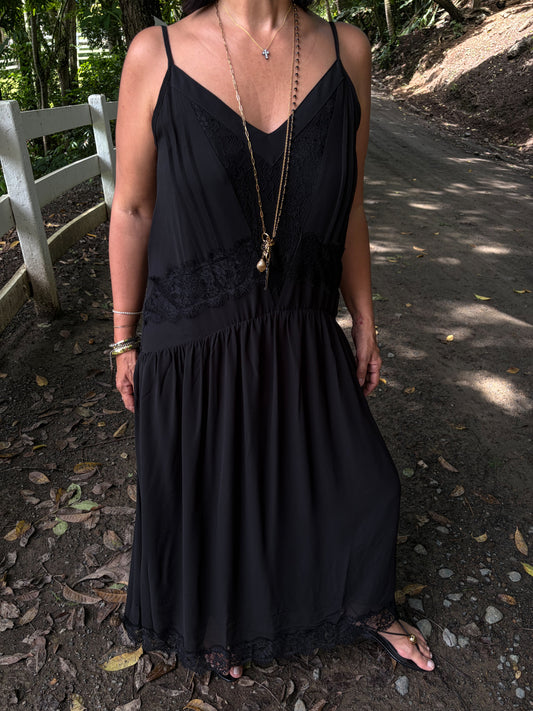Lace-Trim Camisole Dres