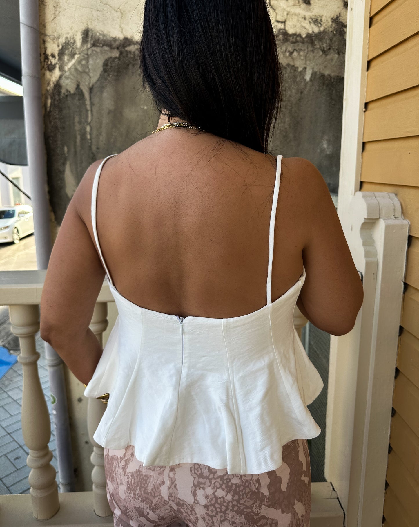 Peplum White Top 🇨🇴