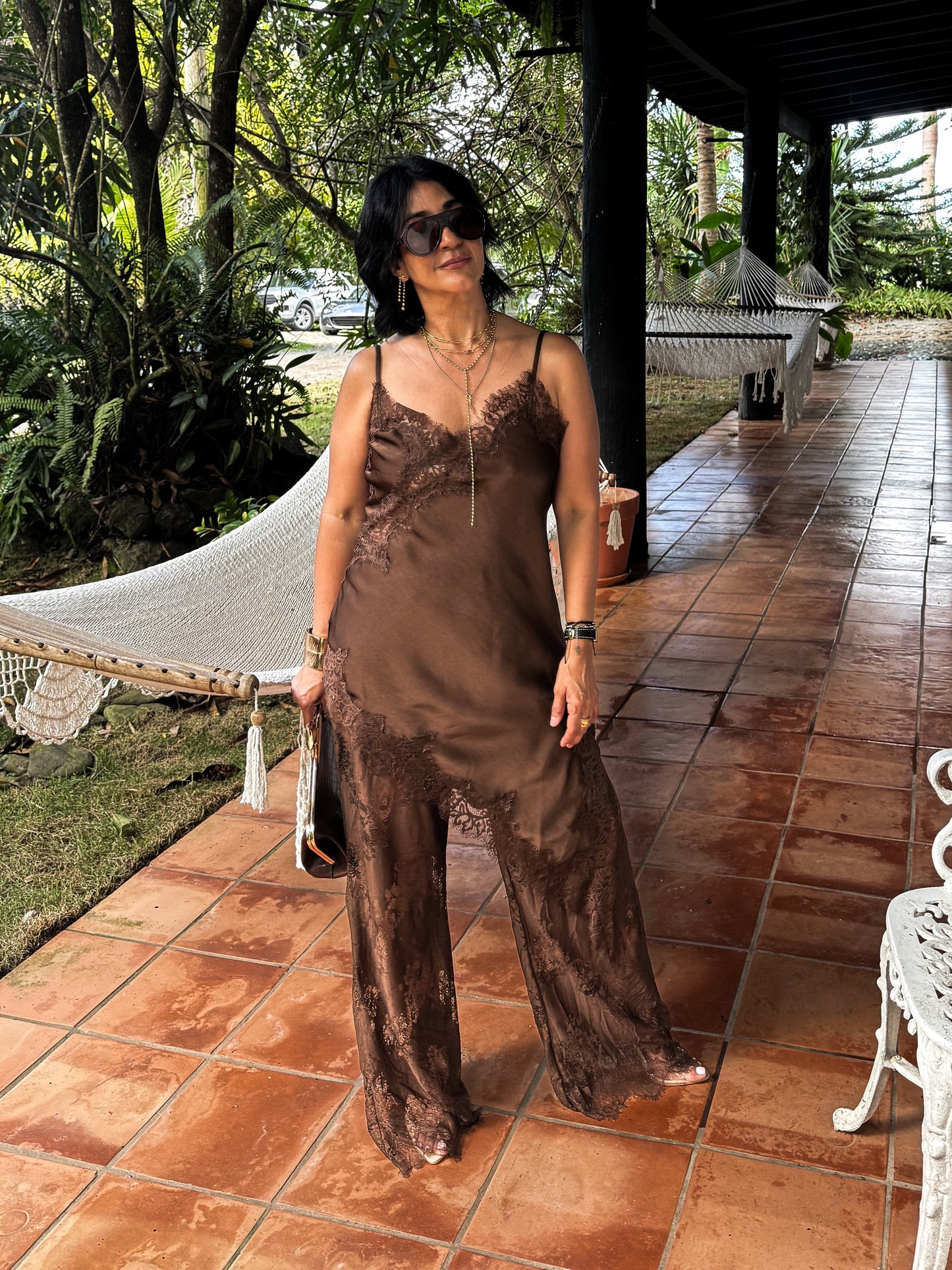 Lace Cami and Pants Set