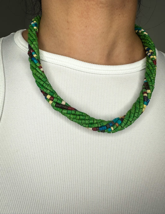 Colombian Natural Beaded Green Necklace