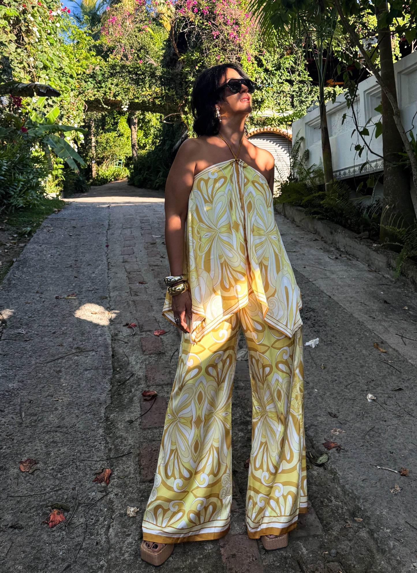 Emilio Halter Top and Matching Pants  Set