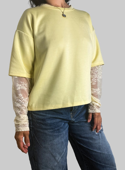 Lace Sleeves Tshirt 🇮🇹