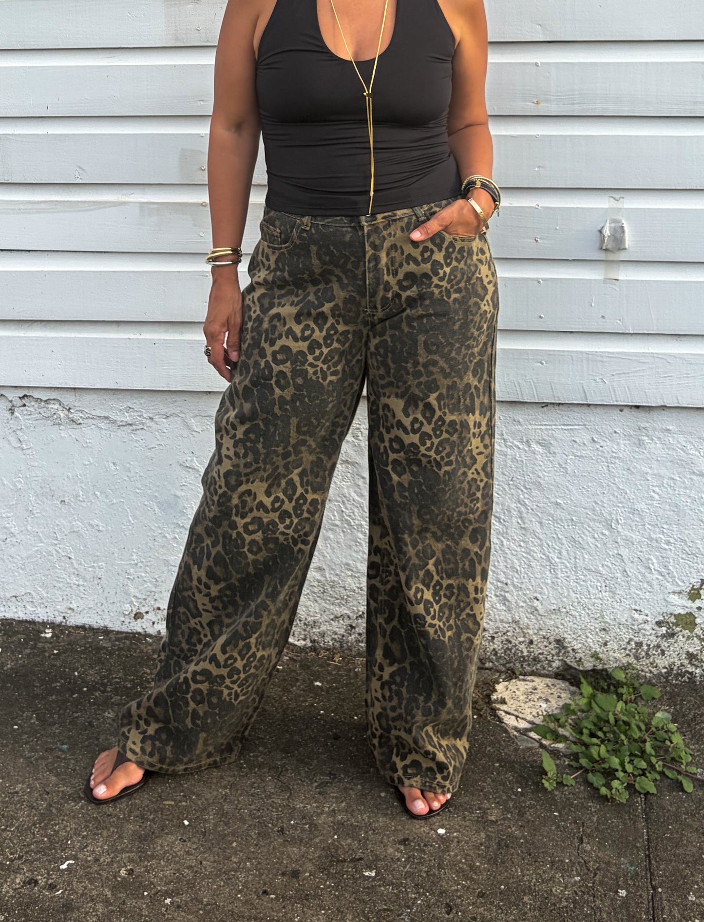 Leopard Print Jeans