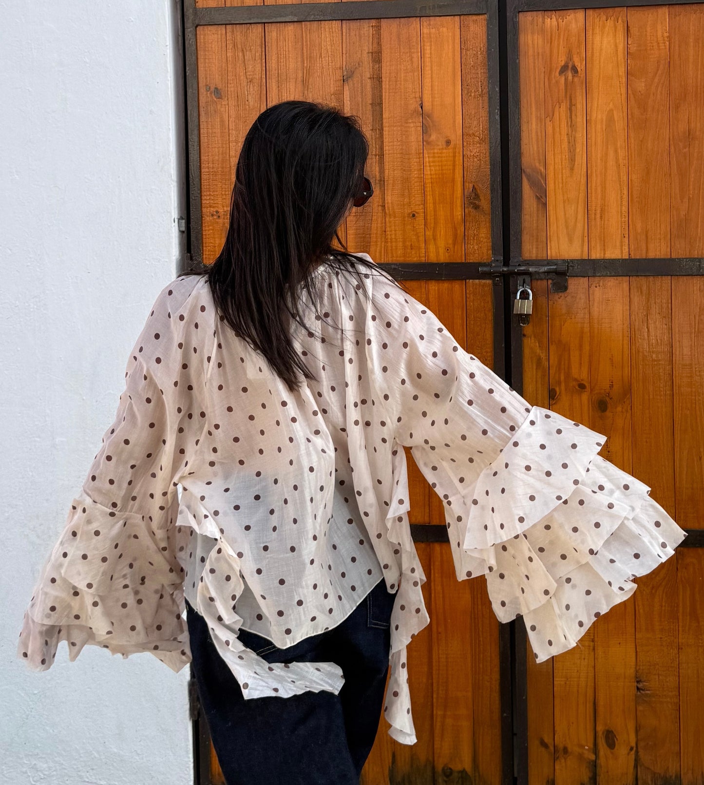 Ruffles Polka Dots Blouse